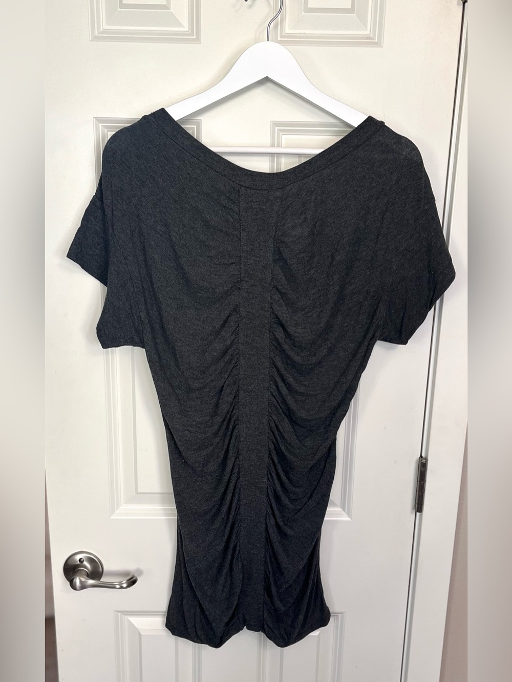 Style Tree Charcoal Scoop Neck Tunic